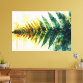 Aquarell-Farn-Malerei Leinwanddruck (Insitu (Wohnzimmer))