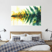 Aquarell-Farn-Malerei Leinwanddruck (Insitu (Schlafzimmer))