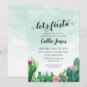 Aquarell Fastendusche Einladung (Vorne/Hinten)