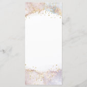 Aquarell-Faux-Glitter-Menü Menükarte (Rückseite)