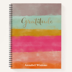Aquarell-Faux-Gold-Individuelles Dankbarkeits-Tage Notizblock