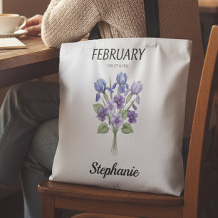 Aquarell Februar Geburtsblume Geburtstag Tasche
