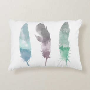 Aquarell-Feder-Doppeltes versah Kissen mit Seiten