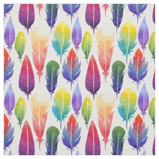 Aquarell-Feder-Muster Stoff (Muster)