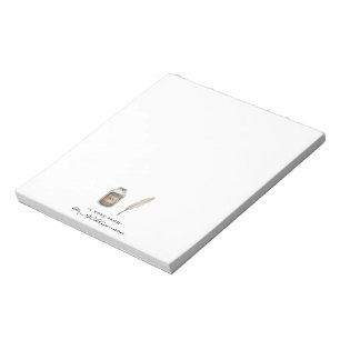 Aquarell-Feder & Tinte   Monogramm-Lehrer-Notizblo Notizblock