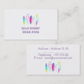 Aquarell-Feder Visitenkarte (Vorne/Hinten)