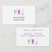 Aquarell-Feder Visitenkarte (Vorne/Hinten)