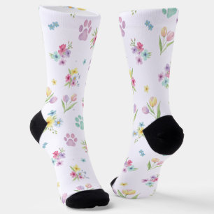 Aquarell-Federabdruck-Socken Frühling Socken