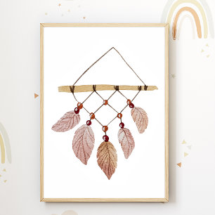 Aquarell-Federn Kinderzimmer Poster Nursery Dekora