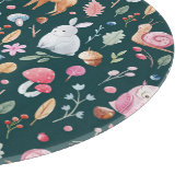 Aquarell-Feenzauberwald-Kinderpattern Schneidebrett (Ecke)