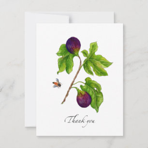 Aquarell-Feigen-Botanik-Flat-Thank-You-Karte Dankeskarte