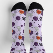 Aquarell-Feigen und Blätter nahtloses Muster Socken (Oben)