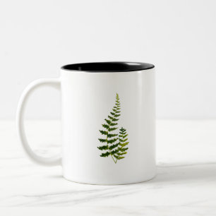 Aquarell Fern Botanische Vegetation Rustikale Eleg Zweifarbige Tasse