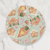 Aquarell Festive Lebkuchen Weihnachten Geschenkanhänger (Rückseite)