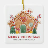 Aquarell Festive Lebkuchen Weihnachten Keramikornament (Vorderseite)