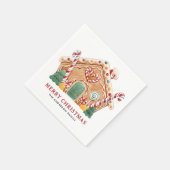 Aquarell Festive Lebkuchen Weihnachten Serviette (Ecke)