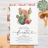 Aquarell Fiesta Cactus Floral Brautparty Einladung