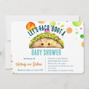 Aquarell Fiesta Let's TACO 'Bout a Baby Shower Einladung