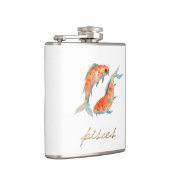 Aquarell-Fisch-Fische Flachmann (Rechts)
