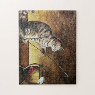 Aquarell-Fischkatze Puzzle
