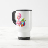 Aquarell Flamingo Clipart-95059 Reisebecher (Vorderseite Links)