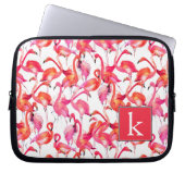 Aquarell-Flamingo in den Aquarellen | addieren Laptopschutzhülle (Vorderseite)