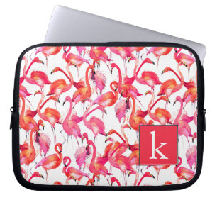 Aquarell-Flamingo in den Aquarellen   addieren Laptopschutzhülle