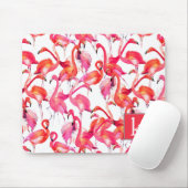 Aquarell-Flamingo in den Aquarellen | addieren Mousepad (Mit Mouse)
