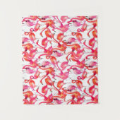 Aquarell-Flamingo in den Aquarellen Wandteppich (Vorderseite)