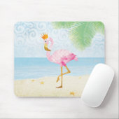 Aquarell-Flamingo mit königlicher Krone Mousepad (Mit Mouse)