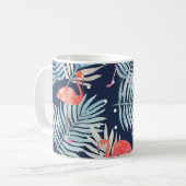 Aquarell Flamingo: Rosa tropische Eleganz. Kaffeetasse (Vorderseite Links)