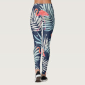 Aquarell Flamingo: Rosa tropische Eleganz. Leggings (Rückseite)
