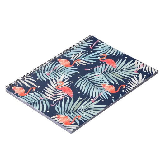 Aquarell Flamingo: Rosa tropische Eleganz. Notizblock (Linke Seite)