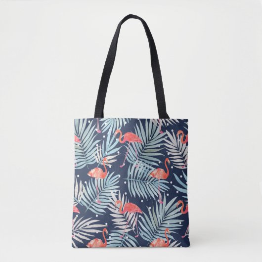 Aquarell Flamingo: Rosa tropische Eleganz. Tasche (Vorderseite)