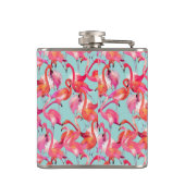 Aquarell-Flamingos erfasst Flachmann (Rückseite)