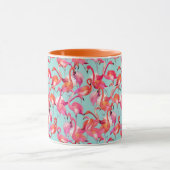 Aquarell-Flamingos erfasst Tasse (Zentrum)