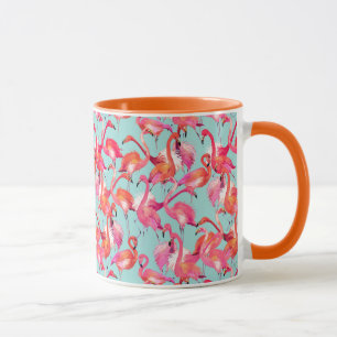Aquarell-Flamingos erfasst Tasse
