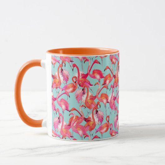 Aquarell-Flamingos erfasst Tasse (Links)
