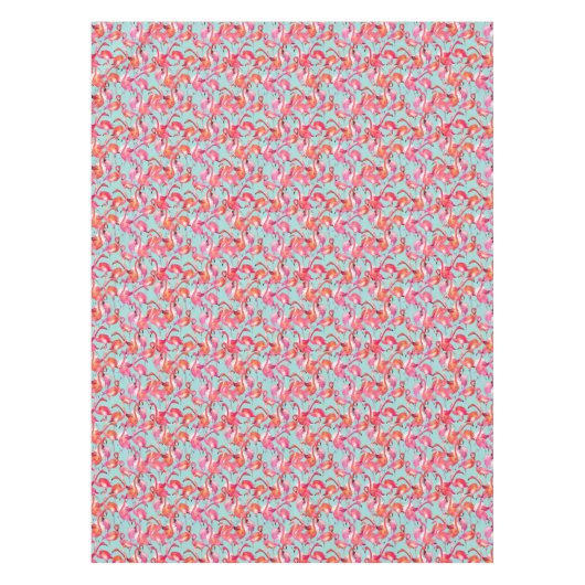 Aquarell-Flamingos erfassten 2 Tischdecke (Vorderseite)