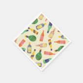 Aquarell Flaschen Servietten (Ecke)