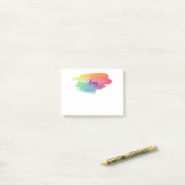 Aquarell-Fleck-Post-Itanmerkungen Post-it Klebezettel (Auf Schreibtisch)