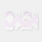 Aquarell Flieder Design | Taufe Geschenkschachtel (Ungefaltet)