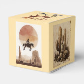 Aquarell fliegender Cowboy Geschenkschachtel (Rückseite)