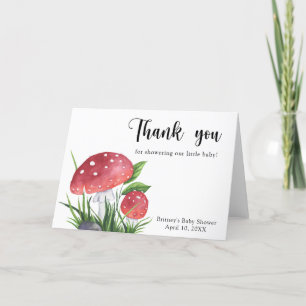 Aquarell Fliegenpilz - Danke Baby Shower