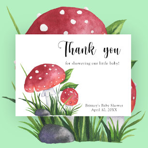 Aquarell Fliegenpilz - Danke Baby Shower
