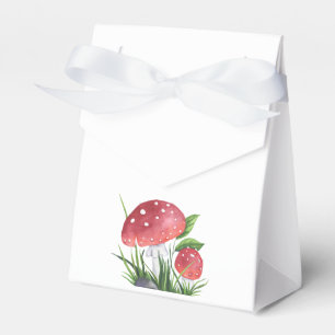 Aquarell Fliegenpilz ist auf dem Weg! Baby Shower  Geschenkschachtel