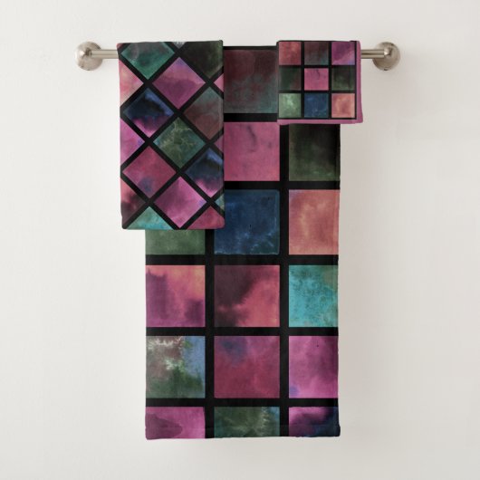 Aquarell, Fliesen Badhandtuch Set (Insitu)