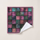 Aquarell, Fliesen Badhandtuch Set (Waschlappen)