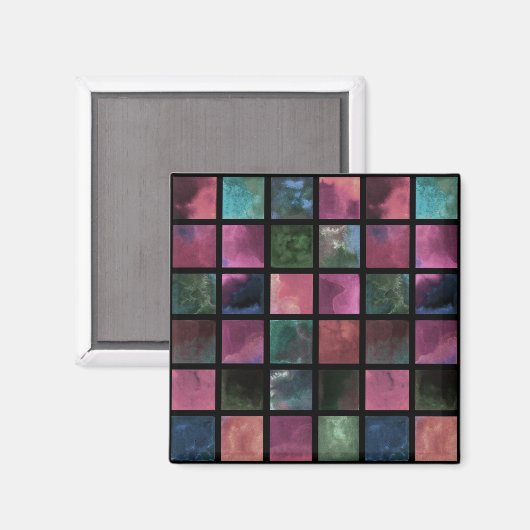 Aquarell, Fliesen Magnet (Vorderseite/Rückseite)