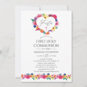 Aquarell Flora Fiesta Erste Kommune Einladung (Vorderseite)